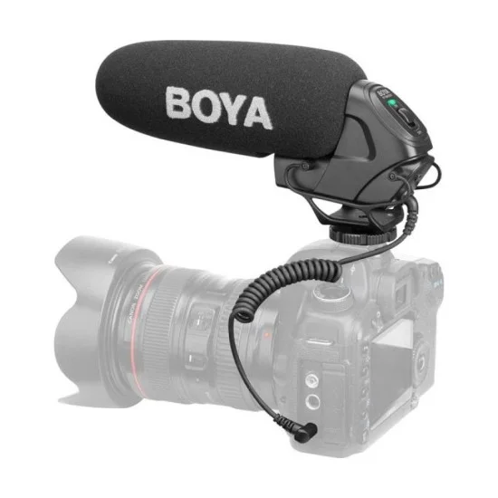 Boya On-Camera Shotgun condenser Microphone for DSLR, Mirrorless and Video Cameras &ndash; Black
